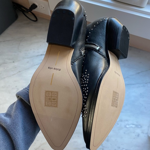 Dolce Vita Uma Black leather studded bootie - Picture 2 of 9